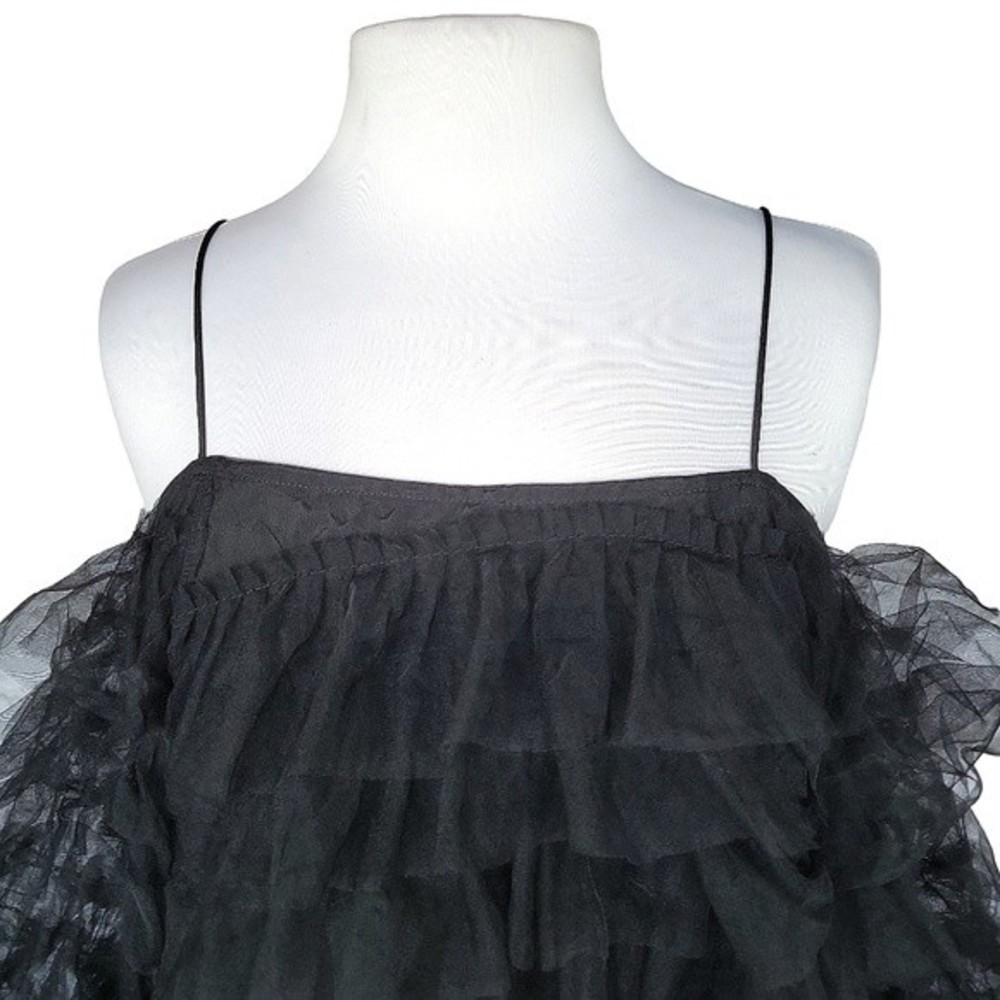 ASOS Black Ruffle Mini Dress - Picture 5 of 11